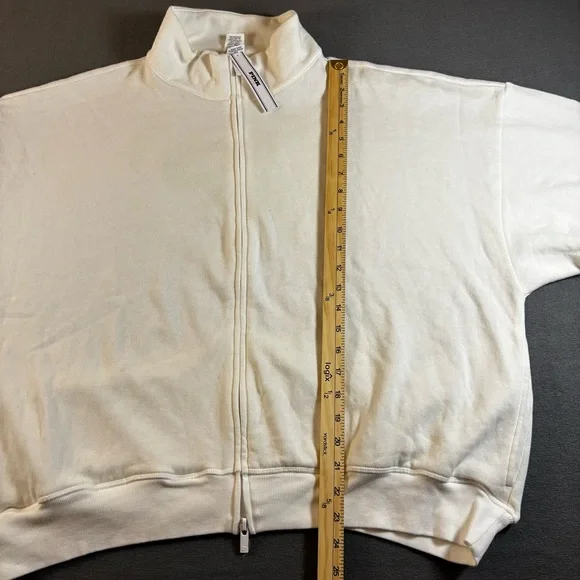 Victoria's Secret Pink Sports Club Full Zip Sweatshirt White XL - Picture 8 of 9